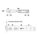 Направляющая телескопическая LinkenSystem 300×45 Touch Latch - 3