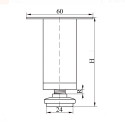 Ножка мебельная регулируемая Ø30 Н=60 хром - 2