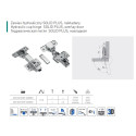 Завіса GTV накладна з доводчиком 3D Clip-on H=0 Solid Plus - 2