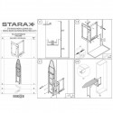 Гладильная доска Starax для гардероба (150-340х1480) антрацит S-6611-A - 2