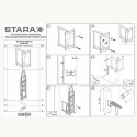 Гладильная доска Starax для гардероба (150-340х1480) антрацит S-6611-A - 6