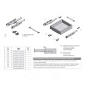 Направляющая скрытого монтажа GTV полного выдвижения Modern Slide  L=350 mm 16-18 мм 3D - 3