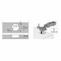 Петля Hettich Sensys 8645i накладная с доводчиком, черный обсидиан 110° Clip-On (D=1,5) - 3