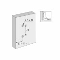 Монтажная планка Sensys, D=1,5 c эксцентриком и евровинтами, черный обсидиан - 2