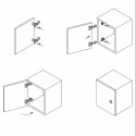 Петля Hettich Sensys 8645i накладная без пружины, черный обсидиан 110° Clip-On (D=1,5) - 3