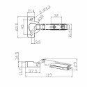 Петля PL накладная со скрытой планкой с амортизатором 3D Clip On - 1