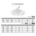 Лоток для столових приладів 840×490 Starax антрацит S-2290-A - 1