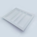 Лоток для ГАБАРИТНИХ столових приладів 540×490 Starax білий S-2687-W - 0