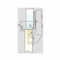 Петля Hafele Metalla D SM N 90° параллельная с доводчиком сталь никель под шуруп H=2 - 1