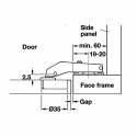 Петля Hafele Metalla D SM N 90° параллельная с доводчиком сталь никель под шуруп H=2 - 2