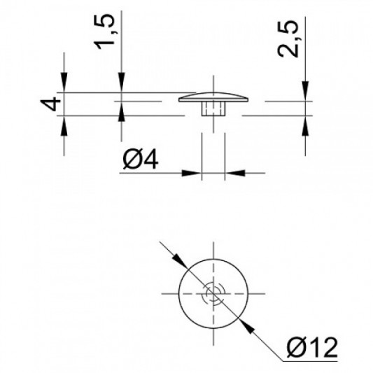 Заглушка конфирмата серый - 1