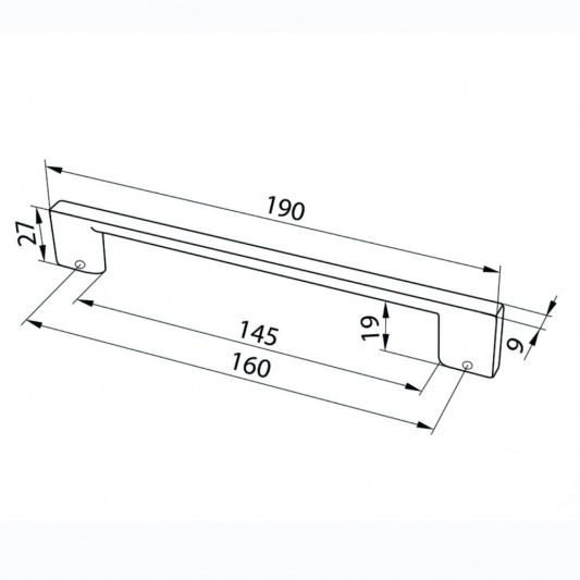 Ручка D-705 160 хром - 1