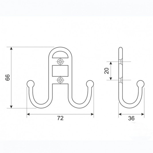 Гачок WN 02 хром - 2