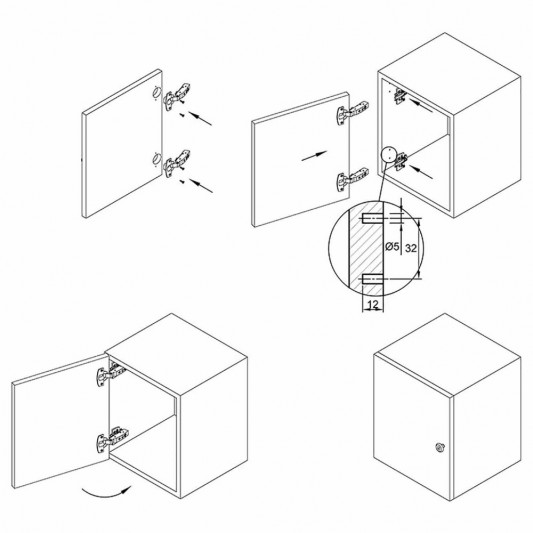 Монтажная планка Sensys/Intermat, D=1,5 c эксцентриком и евровинтами - 3