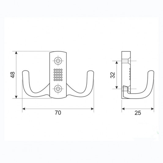 Крючок WP 341 матовый хром - 2
