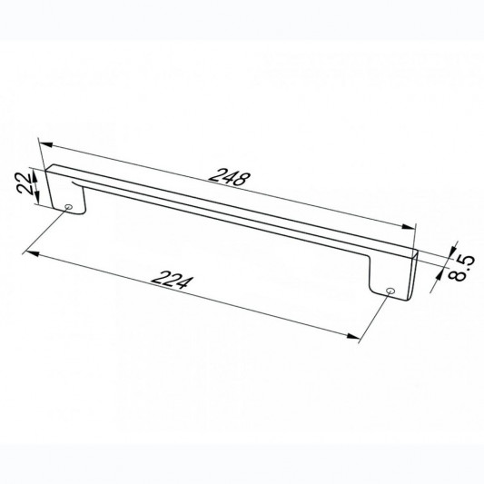 Ручка D-705 224 хром - 1