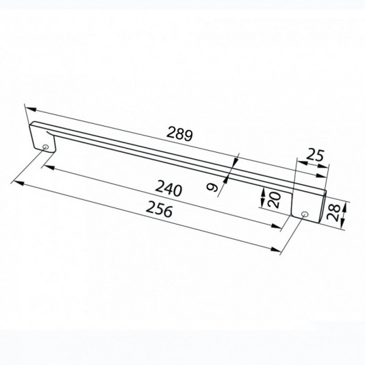 Ручка D-705 256 матовий хром - 1