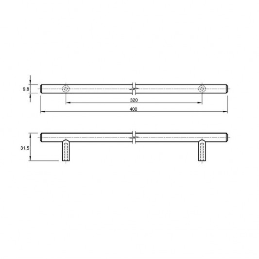 Ручка RE 1006 320 матовый никель MONO - 1