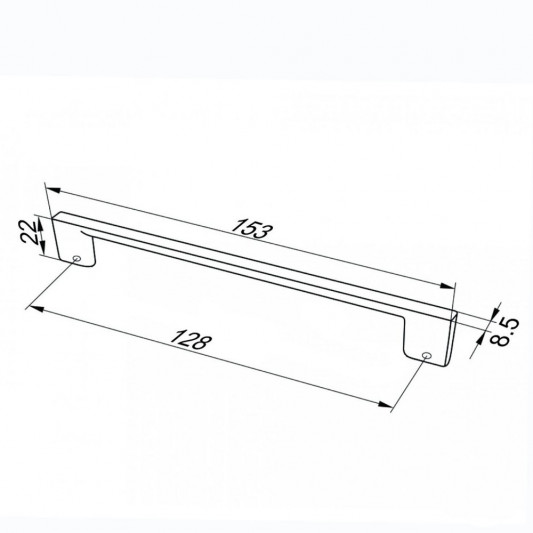 Ручка D-705 128 матовий хром - 1