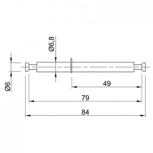 Дюбель двойной под Rastex DU-853 49/30 Hettich - 1