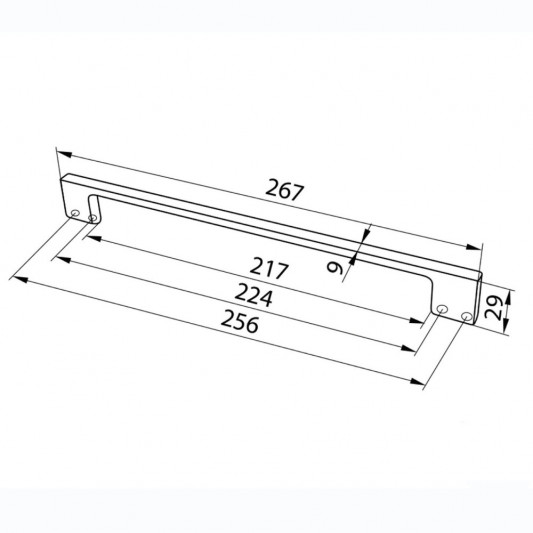 Ручка D-705 224-256 BLKM BIG чорний матовий - 1
