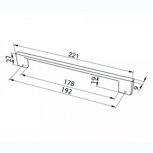 Ручка D-705 192 BLKM BIG чорний матовий - 1