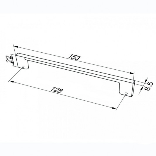 Ручка D-705 128 матовий нікель - 1