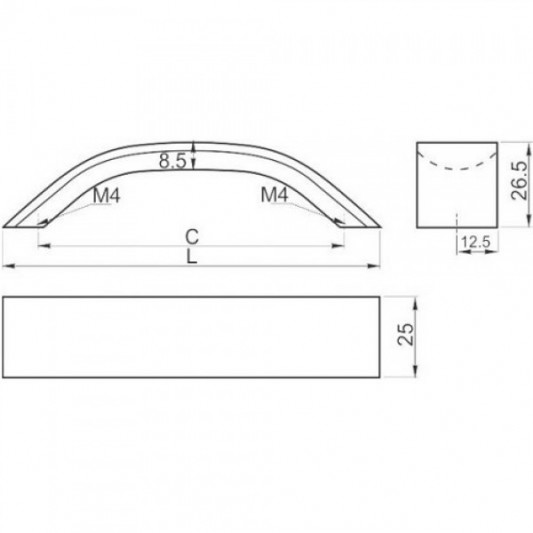 Ручка GTV UA-00 337 320 чёрная - 1