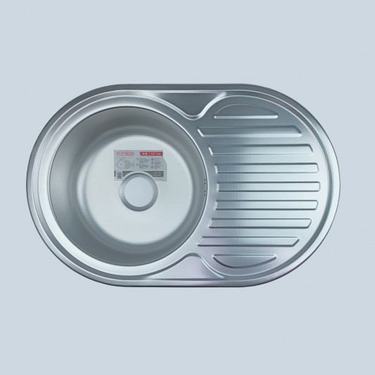 Мойка 77×50 врезная декор Platinum - 0