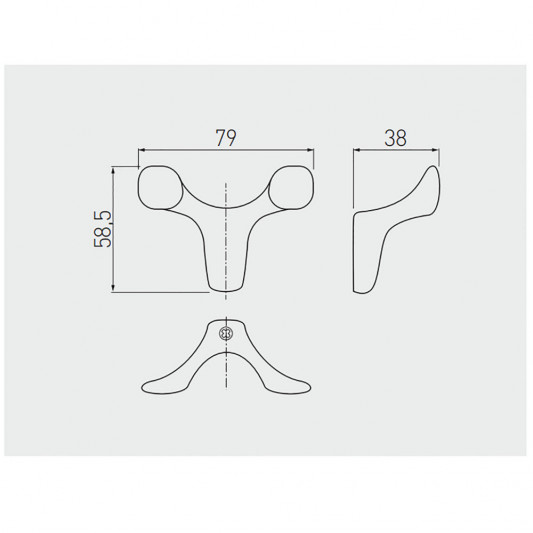 Вішак GTV TOLED B0 маленький алюміній - 2