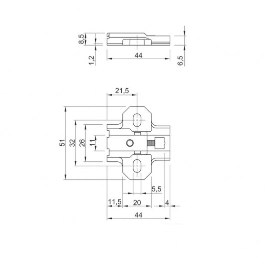 Монтажная планка Intermat, D=0 - 1