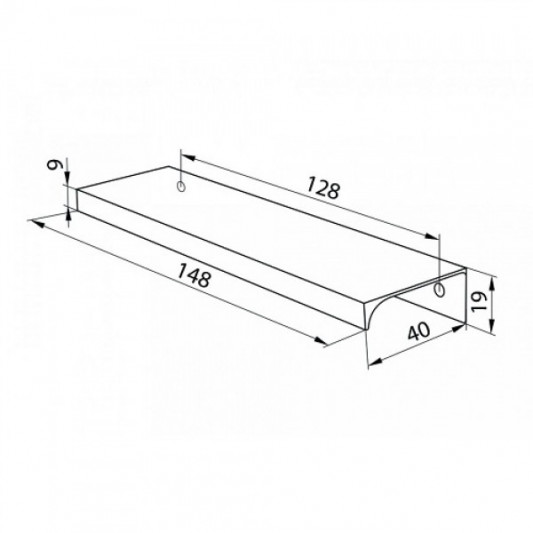 Ручка DV 002 A 128 черный матовый L-148 - 1