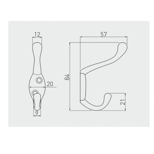 Вішак GTV MALAG BO чорний - 1