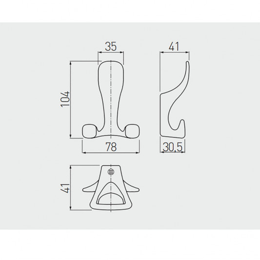 Вішак GTV TOLED A0 великий алюміній - 2