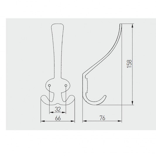 Вішак GTV CORUNA великий антична латунь - 2