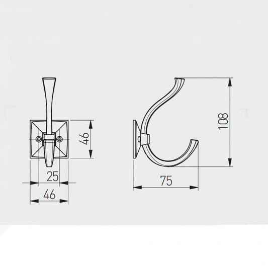 Вішак GTV MADRYT чорний матовий - 2