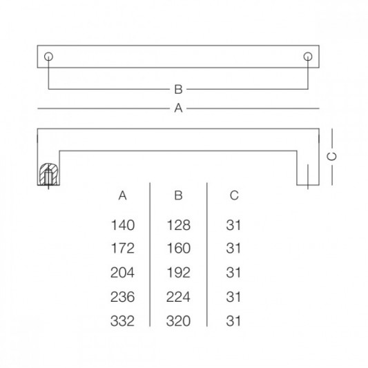 Ручка SS-1024-160 BLACK - 2