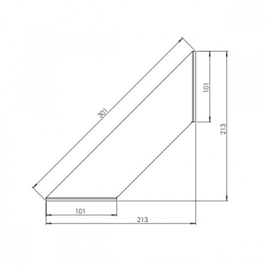 Консоль Fly L Black черная 213х30х213 - 1