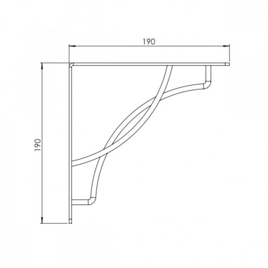 Консоль Infinity White белая 190х30х190 - 1