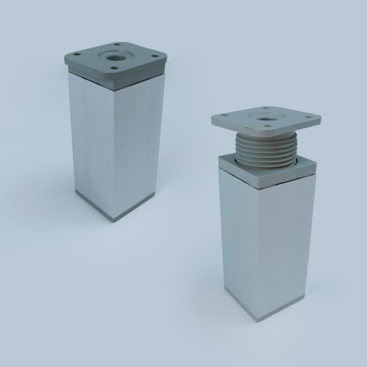 Ножка мебельная регулируемая 40×40 H=100 алюминий - 0