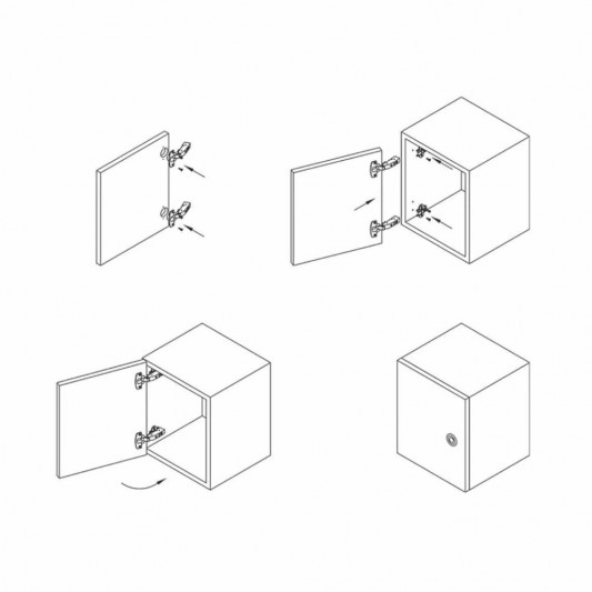 Завіса Hettich Sensys 8645i накладна з доводчиком, чорний обсидіан 110° Clip-On (D=1,5) - 2
