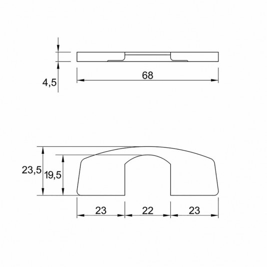 Заглушка на чашку завіси Hettich Sensys, чорний обсидан - 1