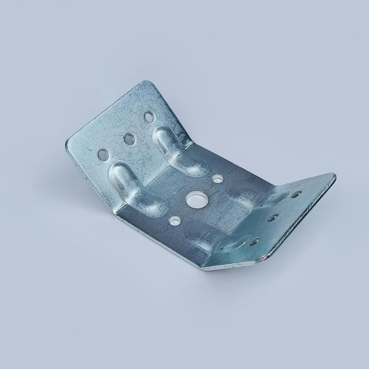 Кутова стяжка для столів металева Mesan 58х115х2,5 мм, цинк - 0