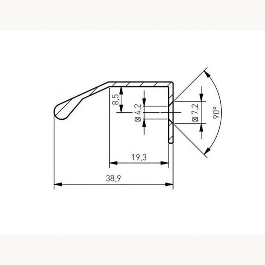 Ручка GTV TREX-CROSS 320 структурное светлое золото - 3