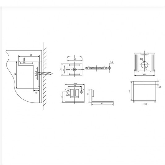 Уголок металлический с пластиковой накладкой SK черный - 2