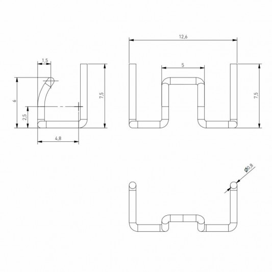 Обмежувач кута відкривання для завісів GTV кут 86° - 2