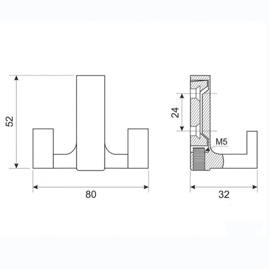 Гачок WL 03 білий - 2