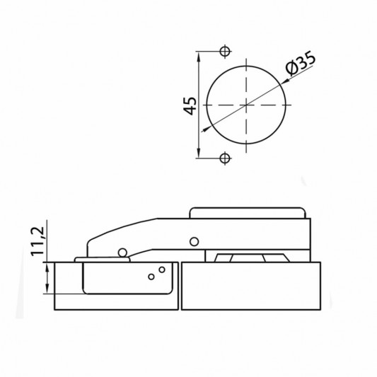 Петля параллельная с амортизатором - 1
