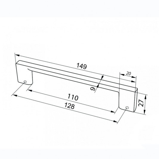 Ручка D-705 128 матовий хром BIG - 1
