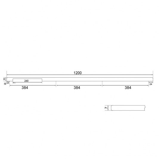Ручка DL 45 1200 BLK черный - 2